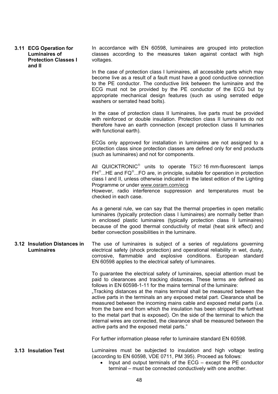 OSRAM QUICKTRONIC-M ECG for circular FL 16 mm User Manual | Page 49 / 93