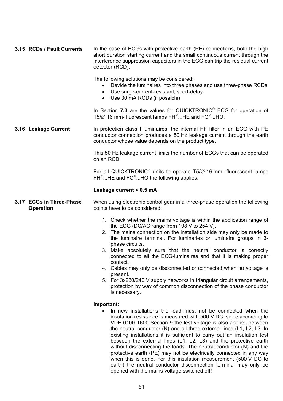 OSRAM QUICKTRONIC-M ECG for circular FL 16 mm User Manual | Page 52 / 93