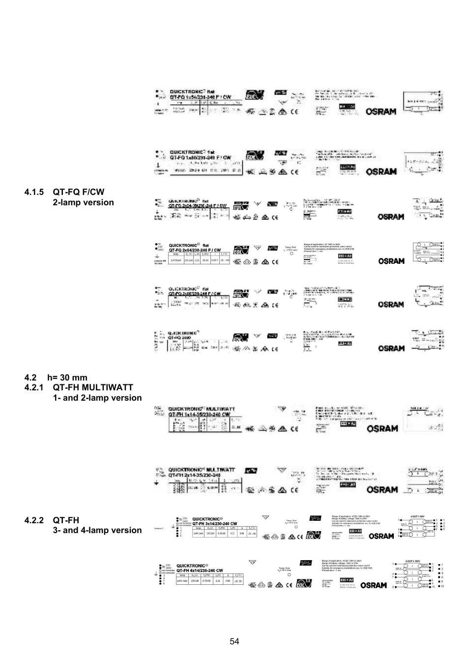 OSRAM QUICKTRONIC-M ECG for circular FL 16 mm User Manual | Page 55 / 93