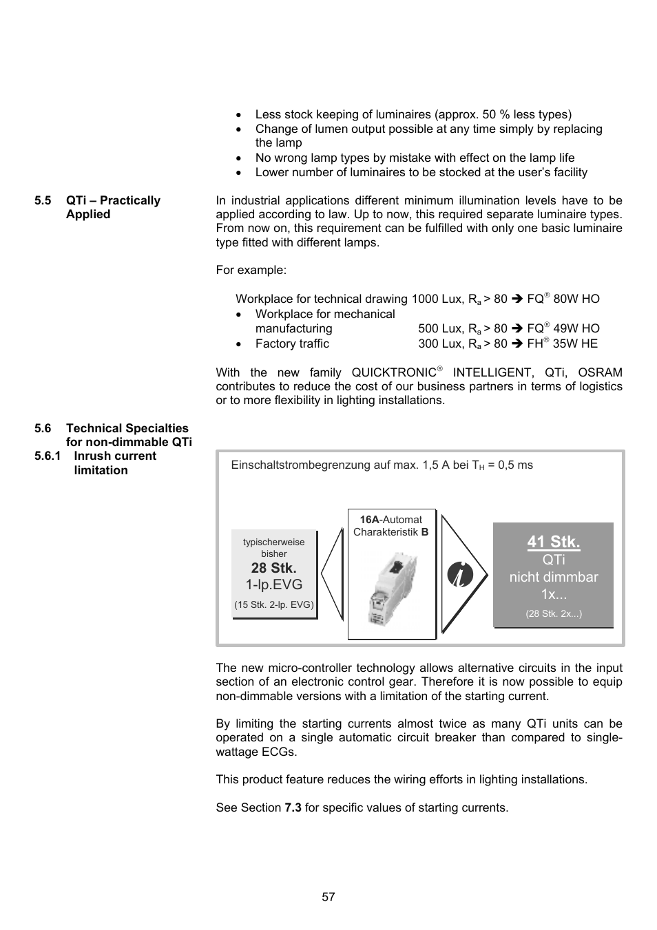 41 stk | OSRAM QUICKTRONIC-M ECG for circular FL 16 mm User Manual | Page 58 / 93