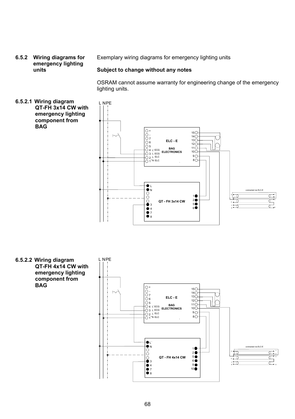 L npe | OSRAM QUICKTRONIC-M ECG for circular FL 16 mm User Manual | Page 69 / 93