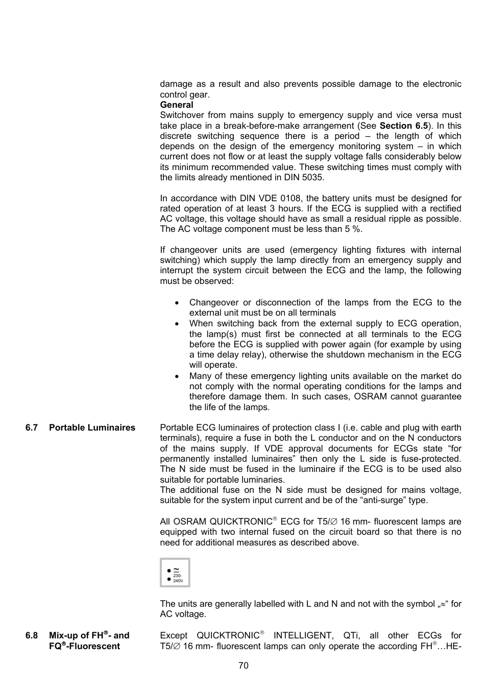 OSRAM QUICKTRONIC-M ECG for circular FL 16 mm User Manual | Page 71 / 93