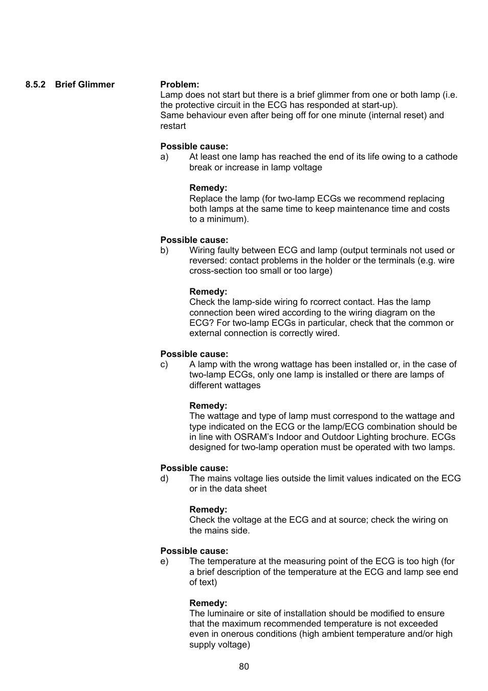 OSRAM QUICKTRONIC-M ECG for circular FL 16 mm User Manual | Page 81 / 93