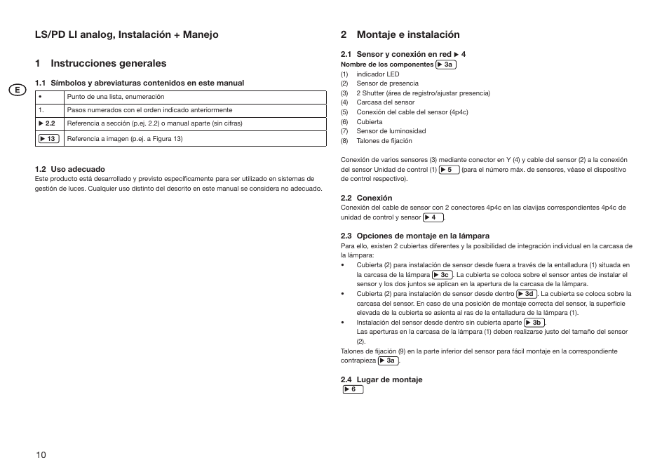 2 montaje e instalación | OSRAM LS__PD LI Analog User Manual | Page 10 / 16