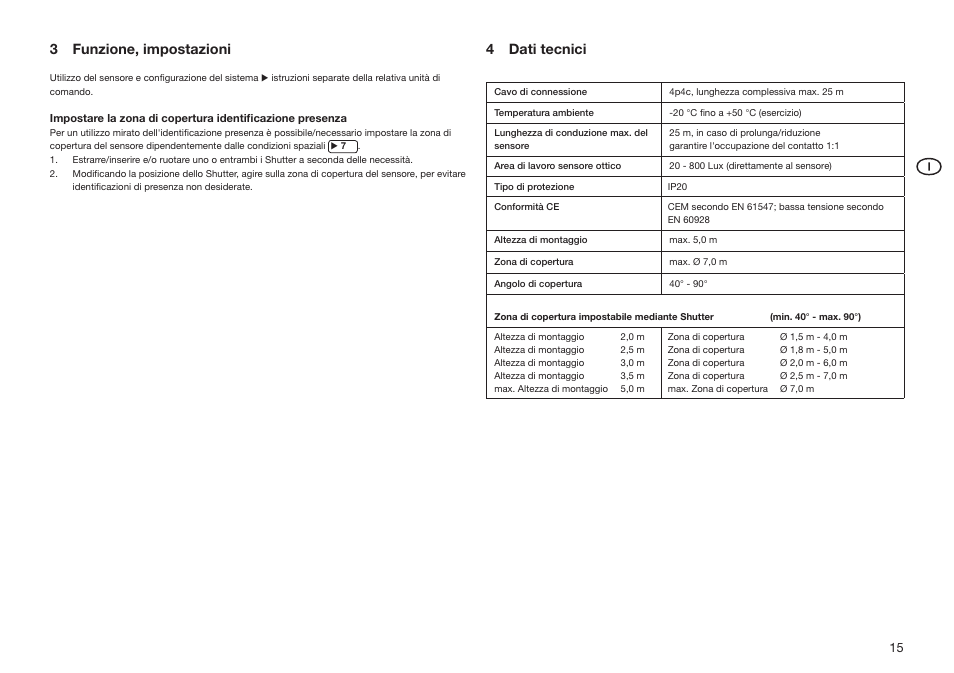 3 funzione, impostazioni, 4 dati tecnici | OSRAM LS__PD LI Analog User Manual | Page 15 / 16