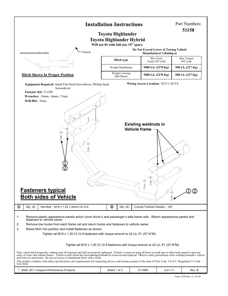 Pro Series 51158 51 Receiver User Manual | 3 pages