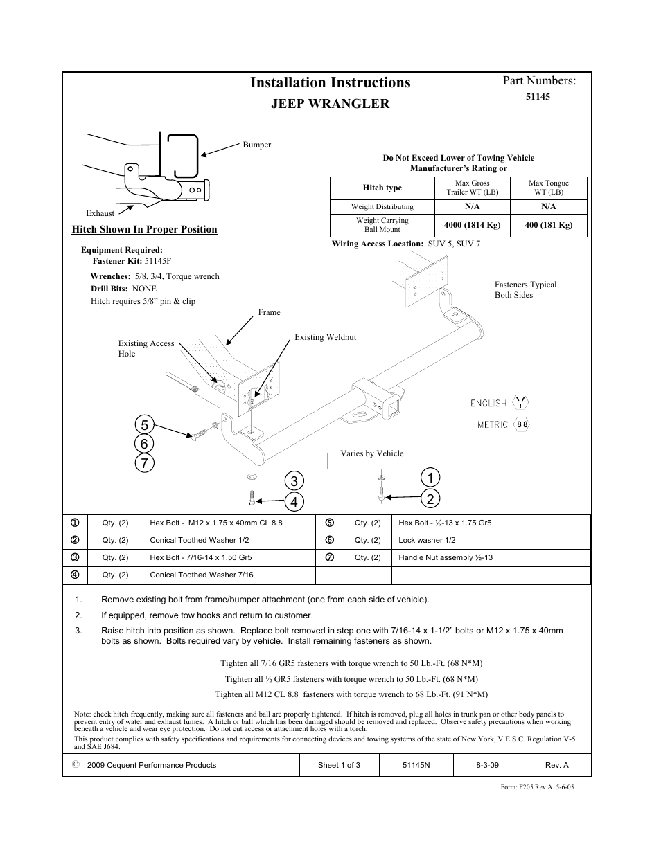 Pro Series 51145 51 Receiver User Manual | 3 pages