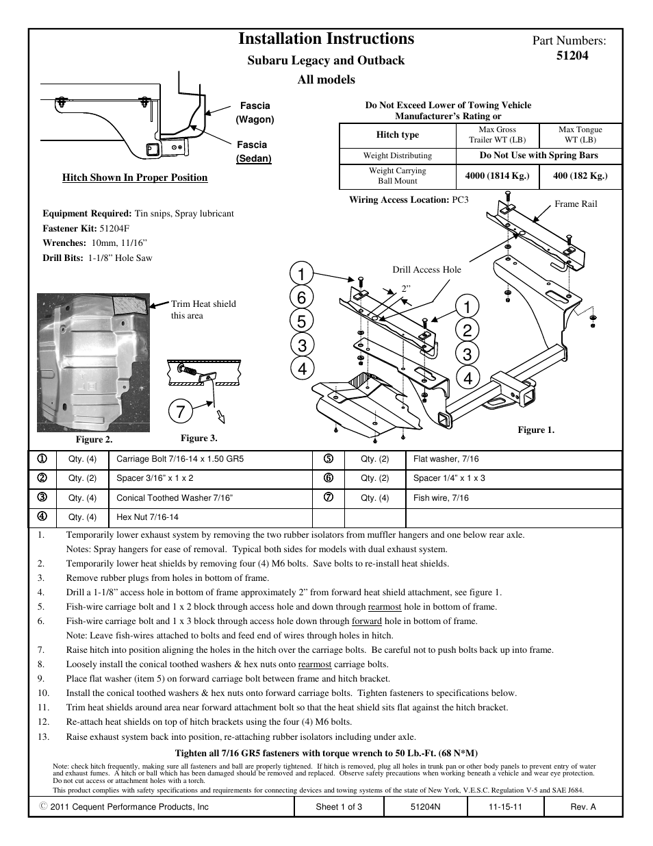 Pro Series 51204 51 Receiver User Manual | 3 pages