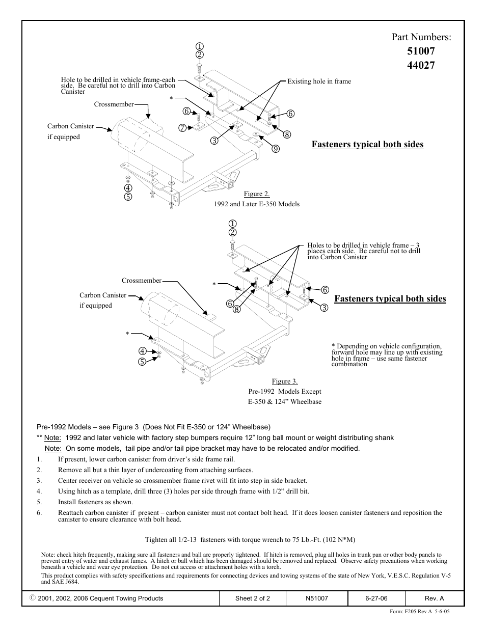 Part numbers | Pro Series 44027 51 Receiver User Manual | Page 2 / 2