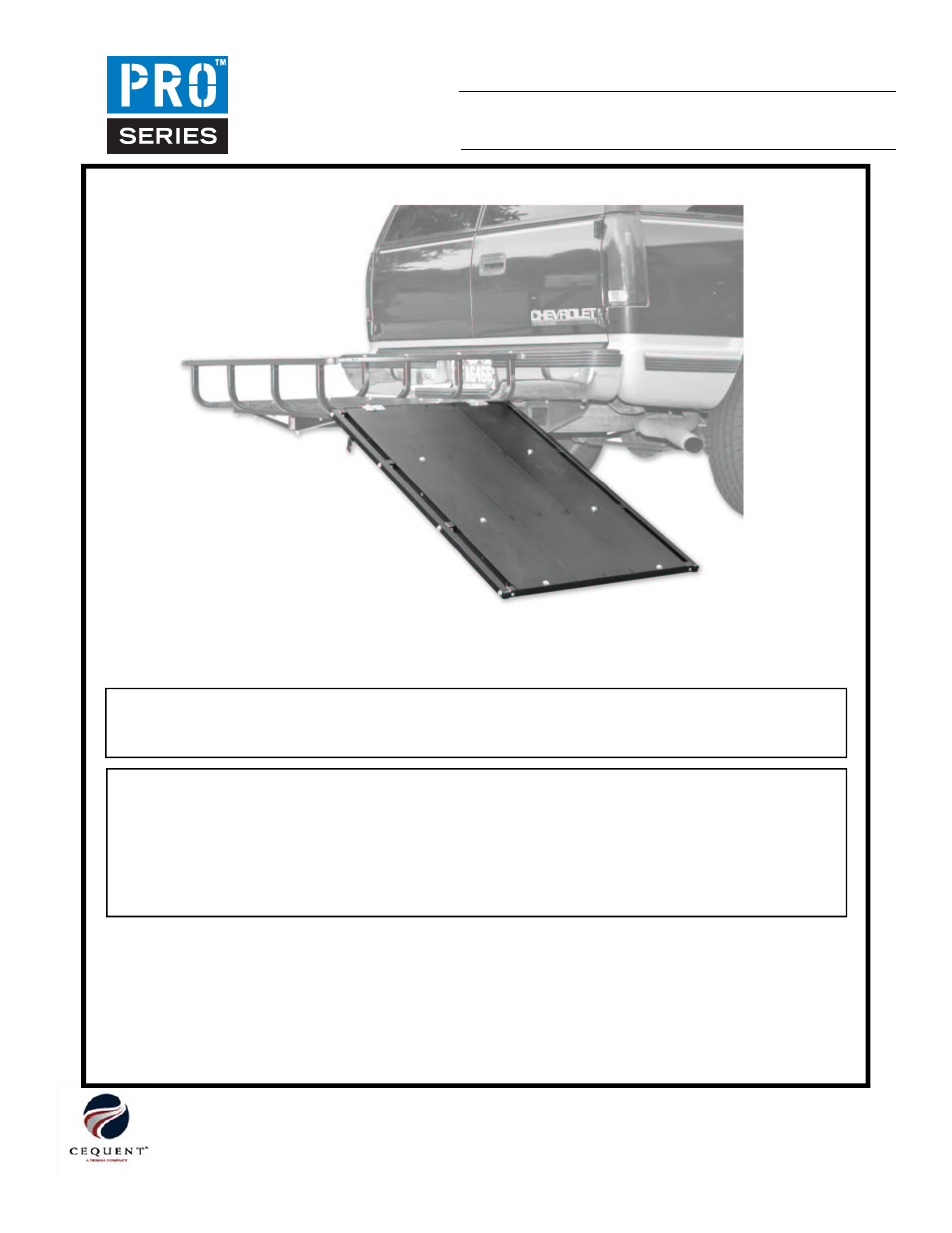 Pro Series 5800300 CARGO CARRIER User Manual | 4 pages