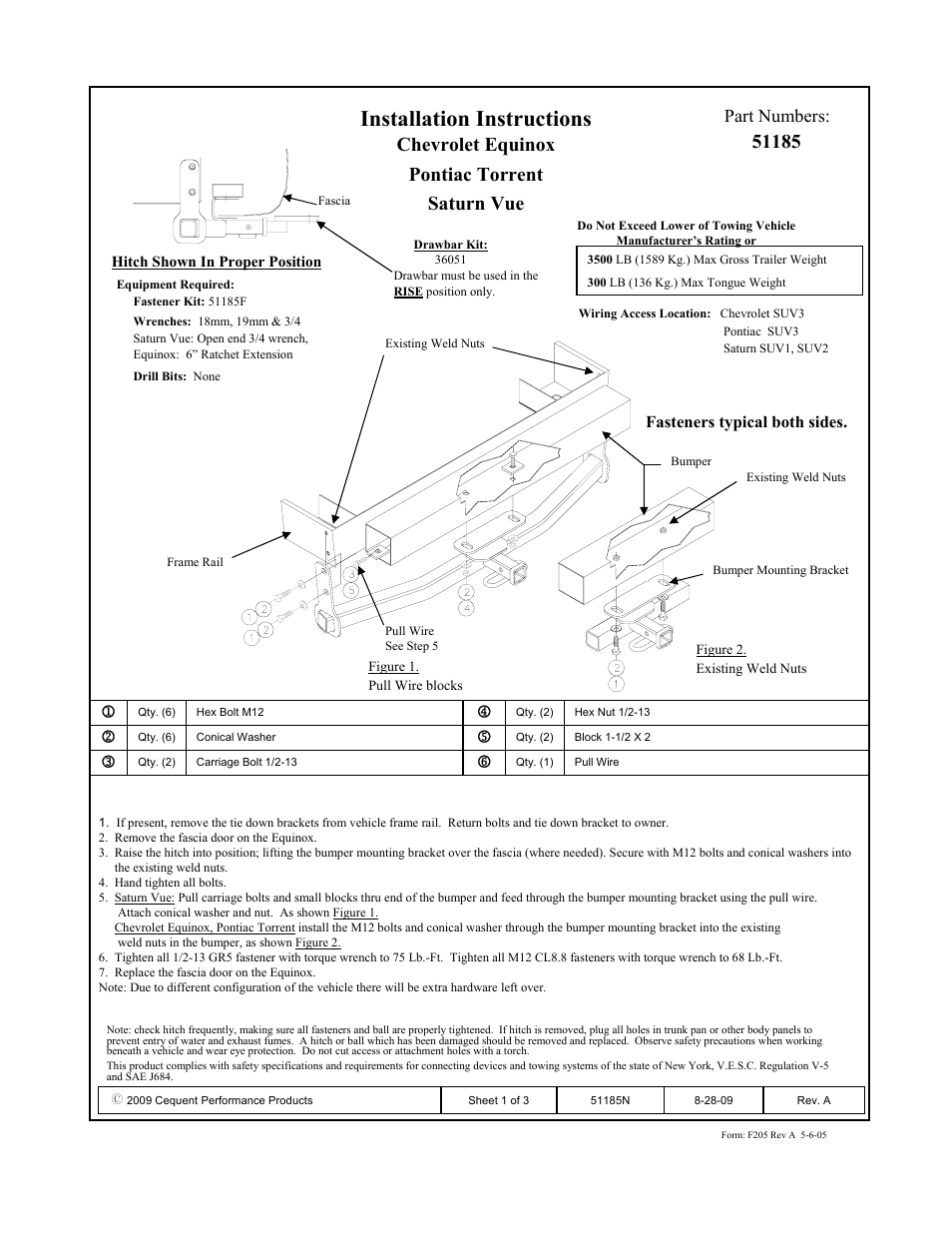 Pro Series 51185 51 Receiver User Manual | 3 pages