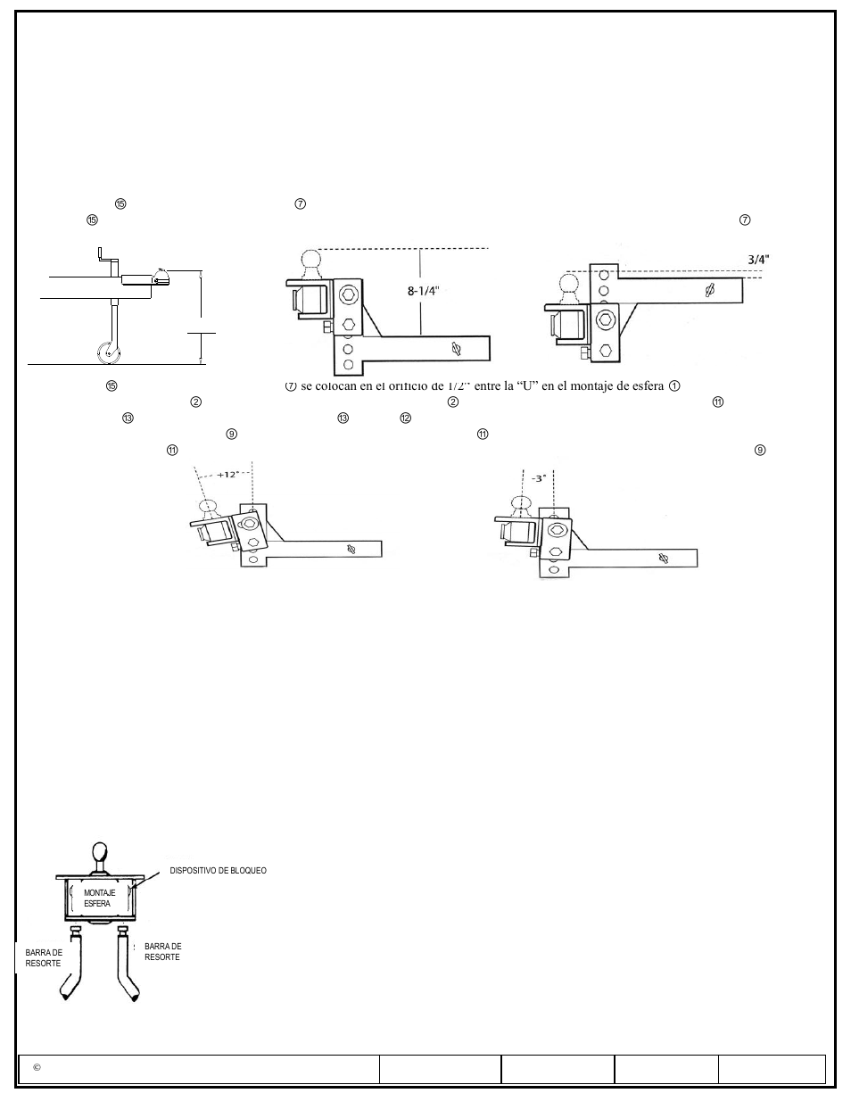 Instrucciones de instalación, Números de partes, Fig. 1 fig. 2 | Pro Series 49904 ROUND BAR WD User Manual | Page 19 / 24