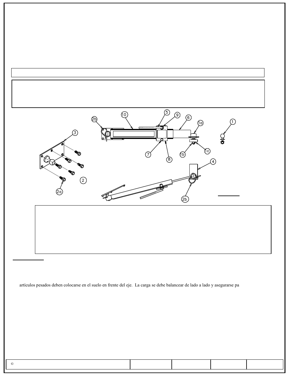 Instrucciones de instalación, Números de partes, Advertencia | Pro Series 49904 ROUND BAR WD User Manual | Page 21 / 24