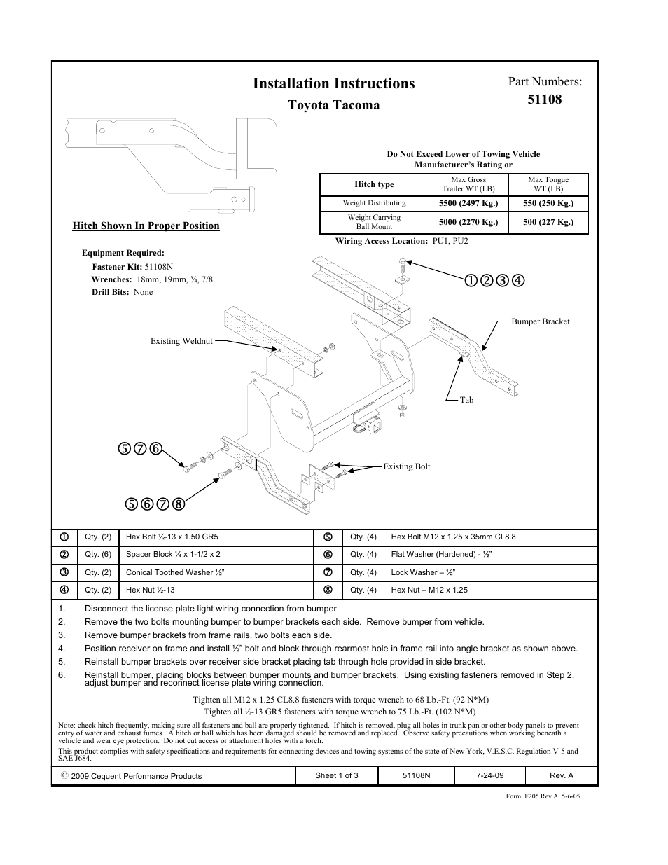 Pro Series 51108 51 Receiver User Manual | 3 pages