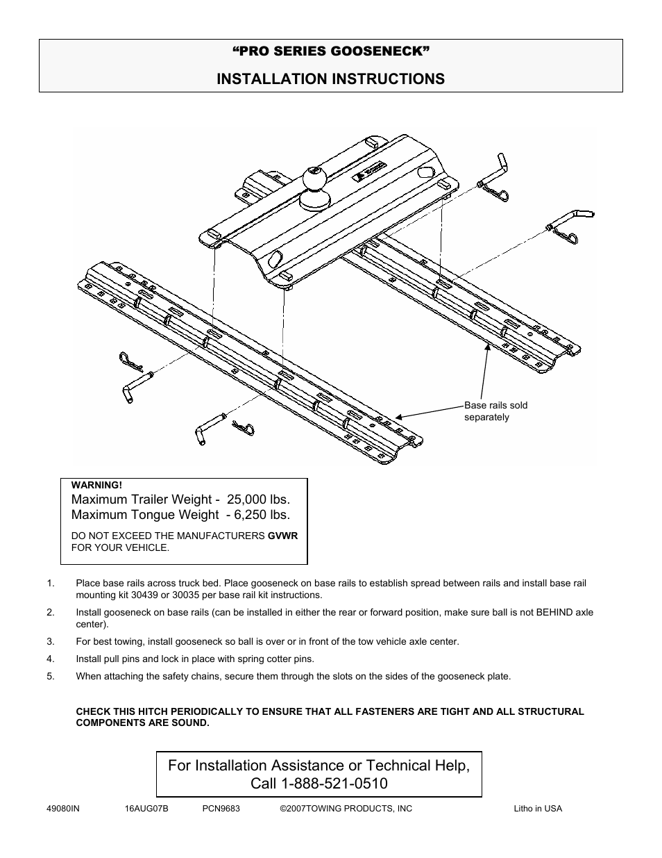 Pro Series 49080 GOOSENECK User Manual | 3 pages