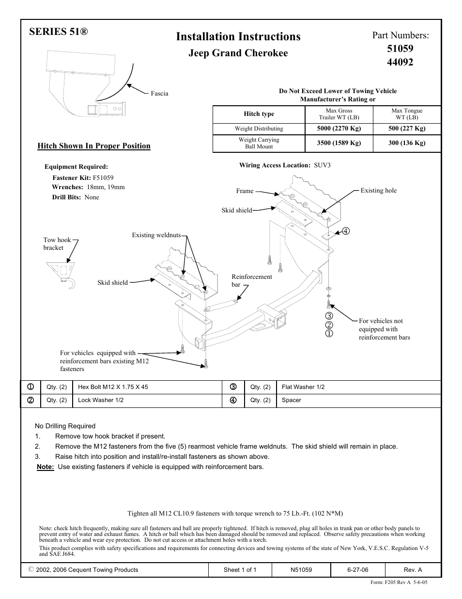 Pro Series 44092 51 Receiver User Manual | 1 page