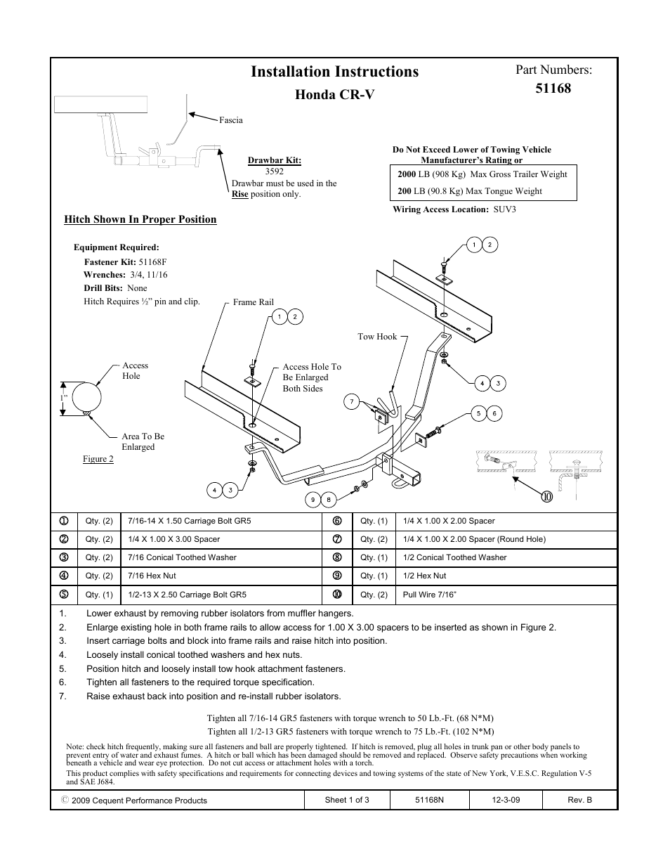 Pro Series 51168 51 Receiver User Manual | 3 pages