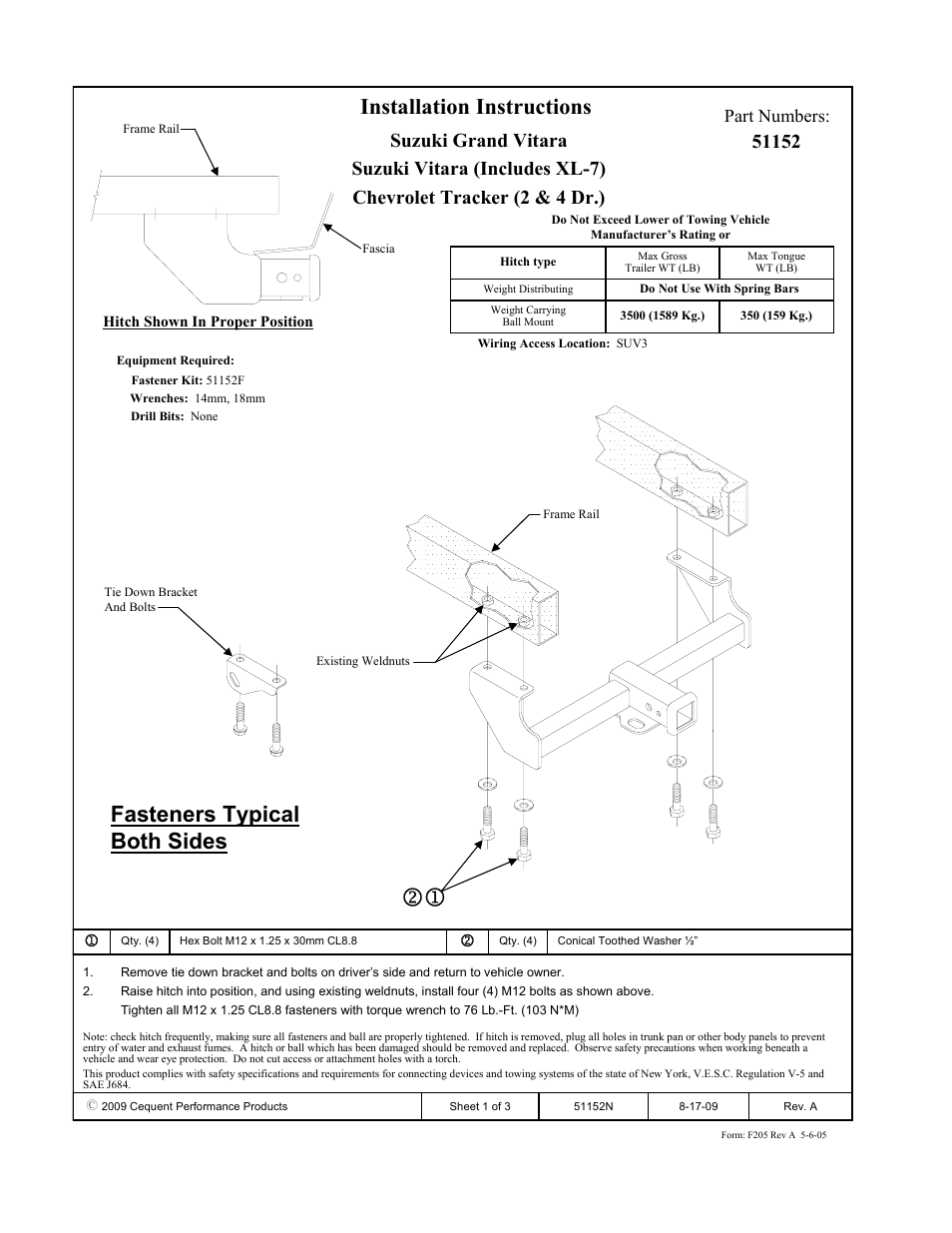 Pro Series 51152 51 Receiver User Manual | 3 pages