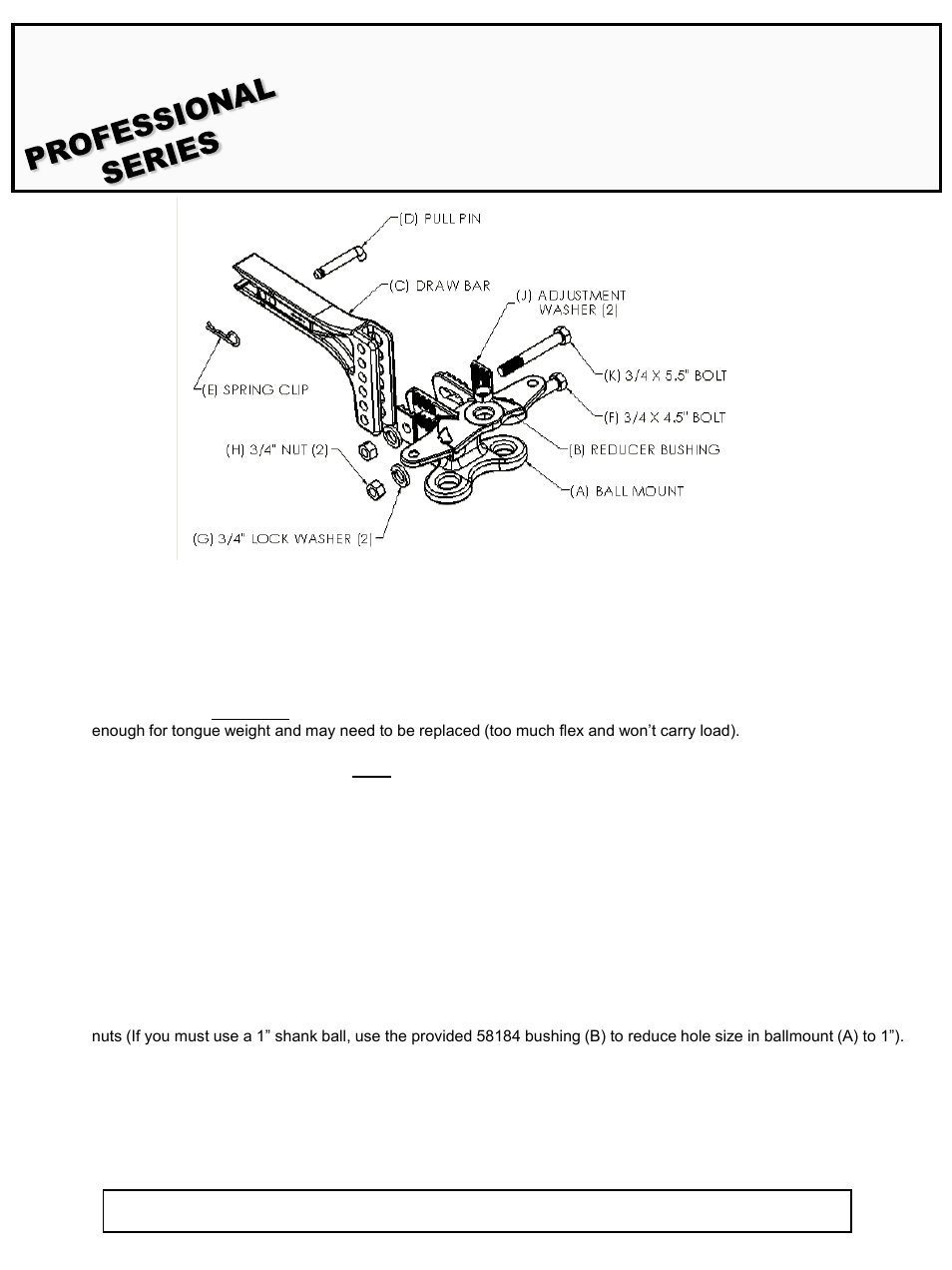 Pro Series 49587 TRUNNION WD User Manual | 5 pages