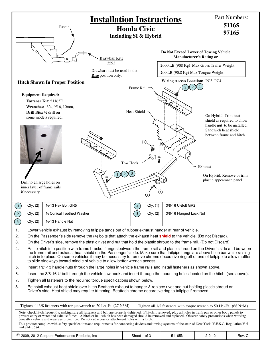 Pro Series 97165 51 Receiver User Manual | 3 pages