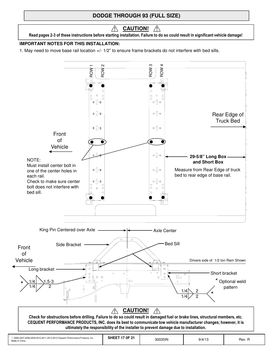 Draw-Tite 30035 FIFTH WHEEL RAILS User Manual | Page 18 / 22