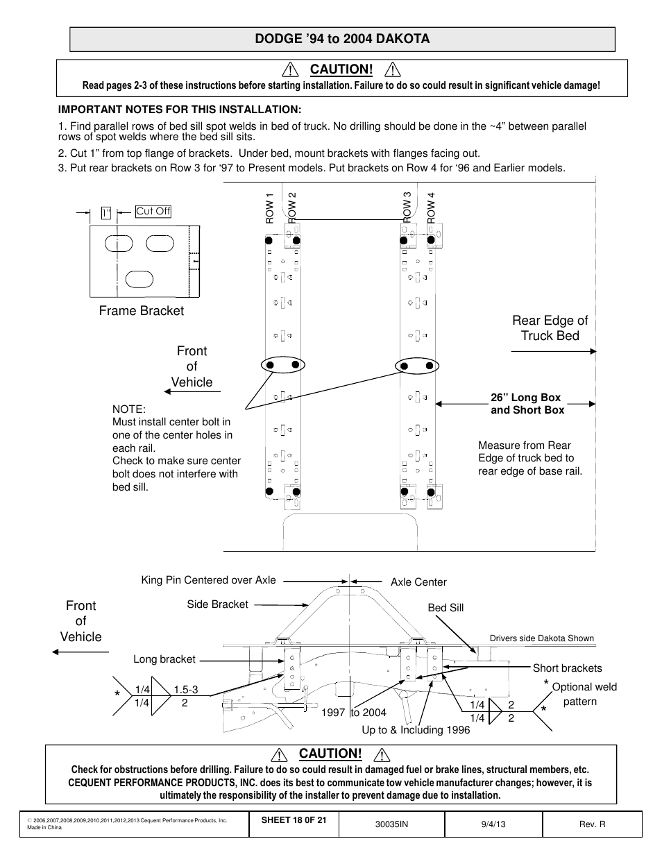 Draw-Tite 30035 FIFTH WHEEL RAILS User Manual | Page 19 / 22