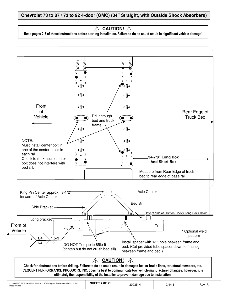 Draw-Tite 30035 FIFTH WHEEL RAILS User Manual | Page 8 / 22
