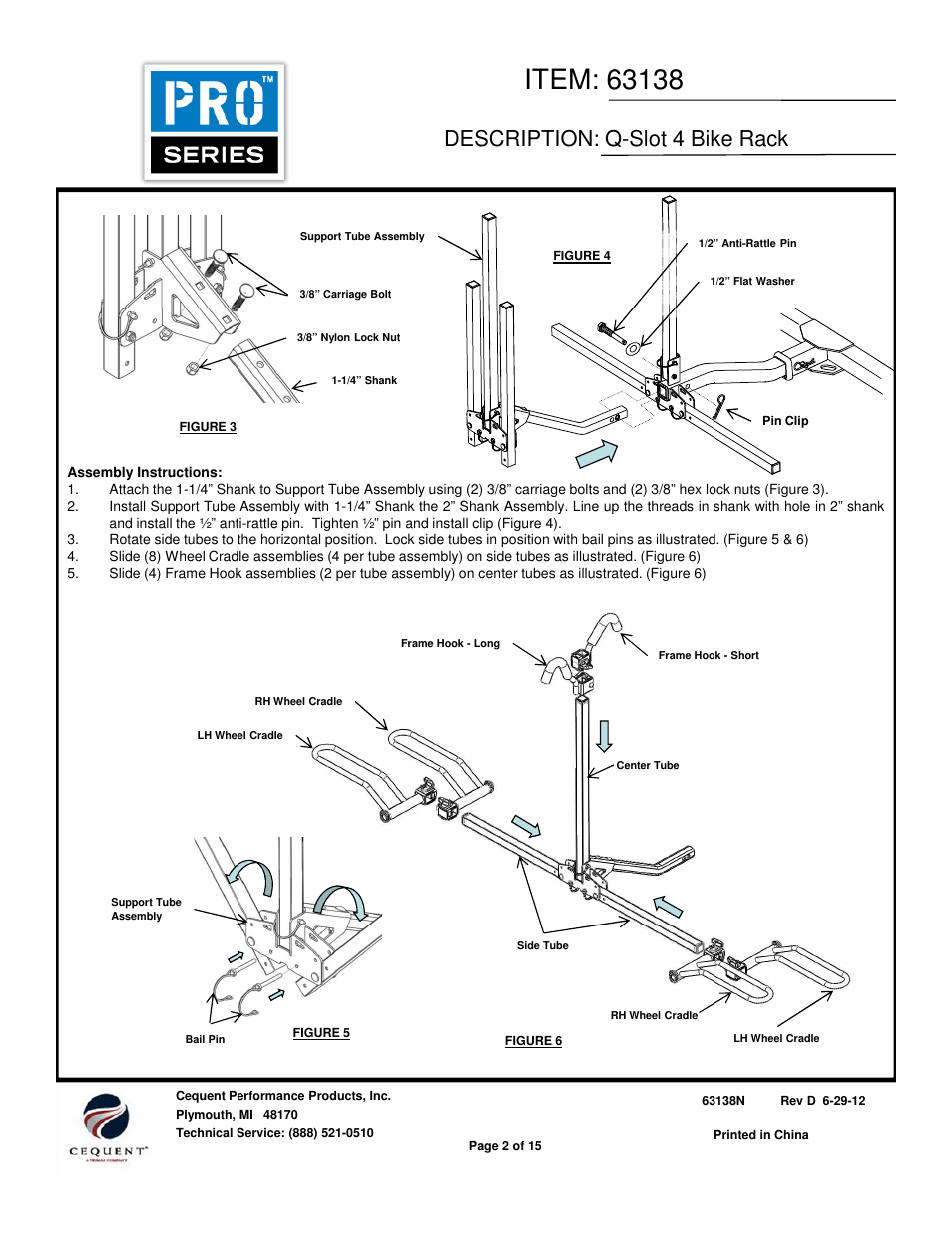 Description: q-slot 4 bike rack | Draw-Tite 63138 BIKE CARRIERS User Manual | Page 2 / 15