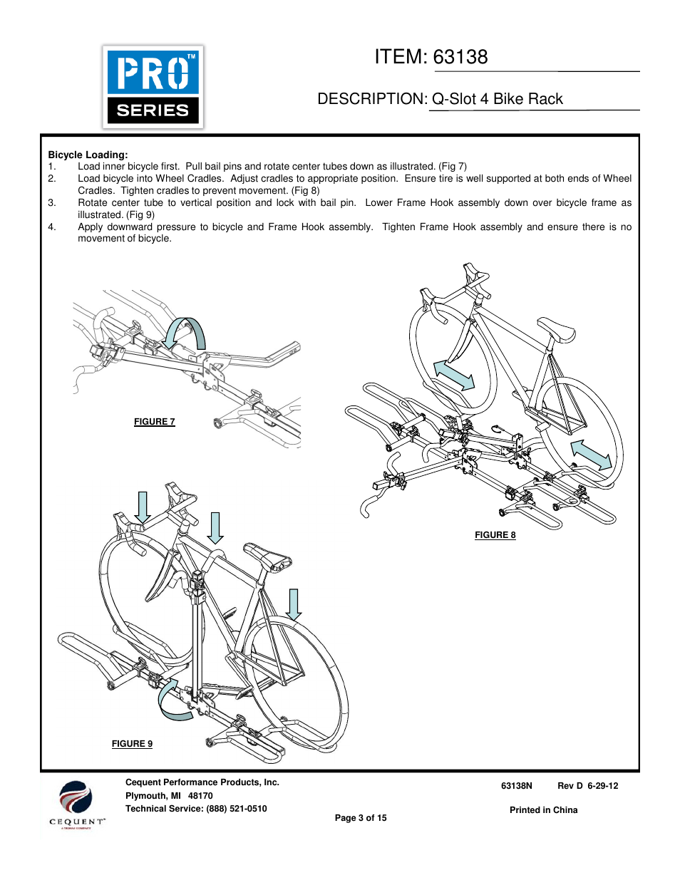 Description: q-slot 4 bike rack | Draw-Tite 63138 BIKE CARRIERS User Manual | Page 3 / 15