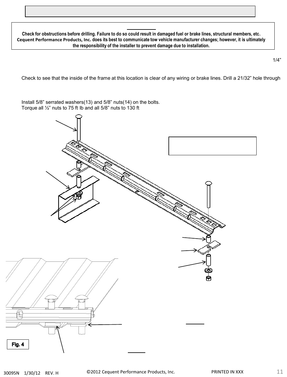 Draw-Tite 30095 FIFTH WHEEL RAILS User Manual | Page 11 / 51