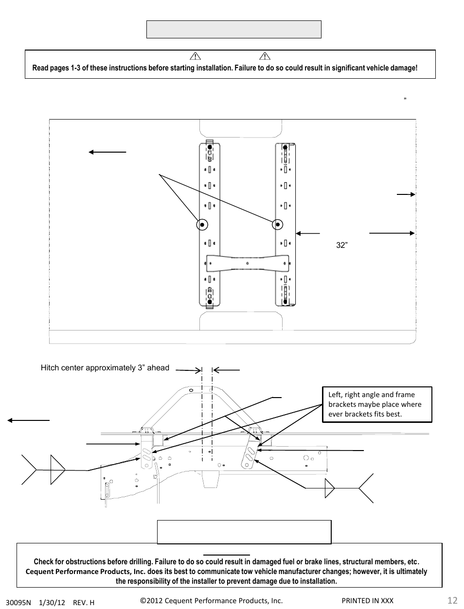Draw-Tite 30095 FIFTH WHEEL RAILS User Manual | Page 12 / 51