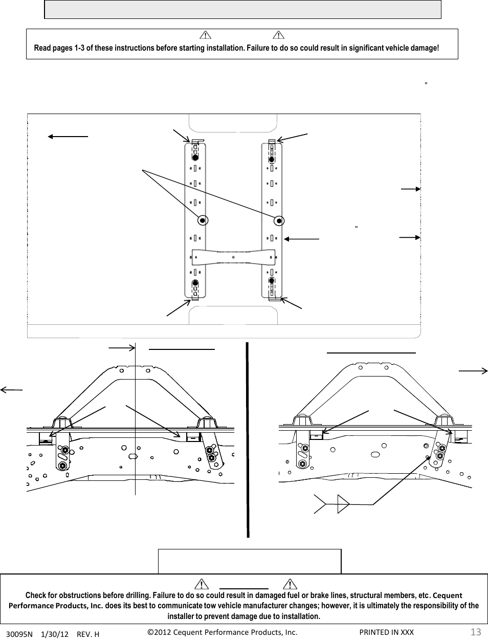 Draw-Tite 30095 FIFTH WHEEL RAILS User Manual | Page 13 / 51