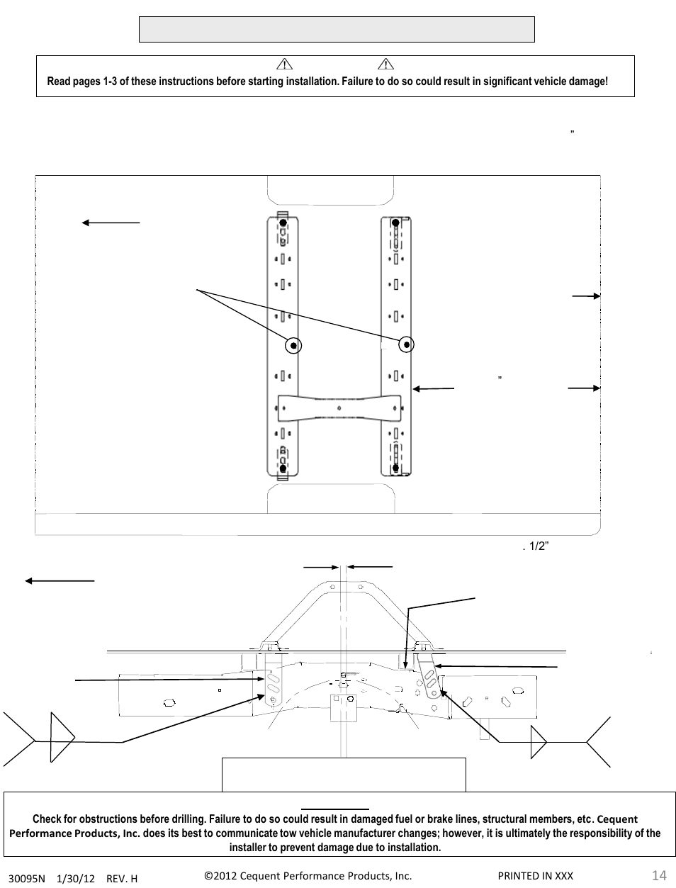Draw-Tite 30095 FIFTH WHEEL RAILS User Manual | Page 14 / 51
