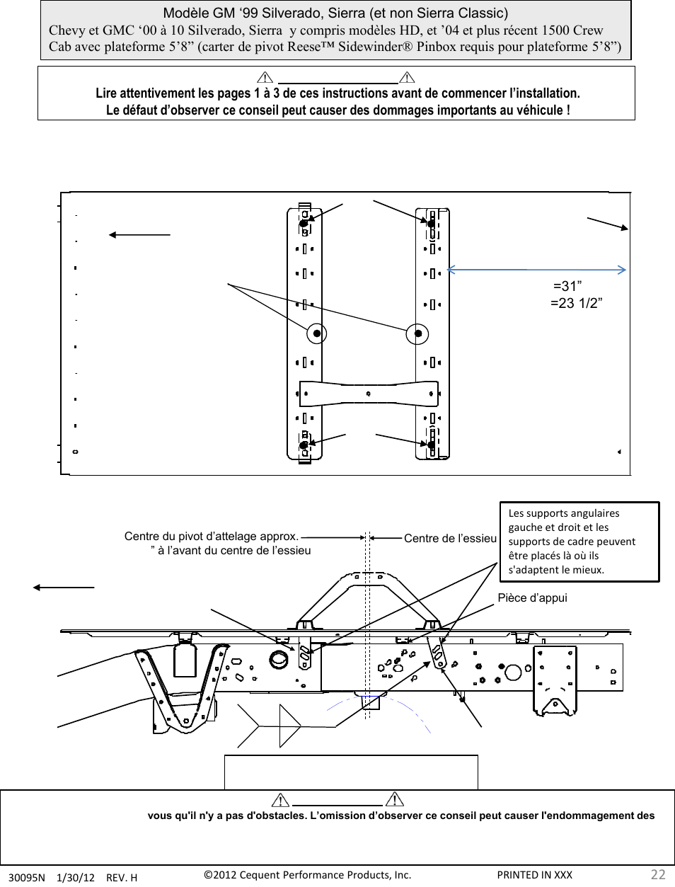 Draw-Tite 30095 FIFTH WHEEL RAILS User Manual | Page 22 / 51