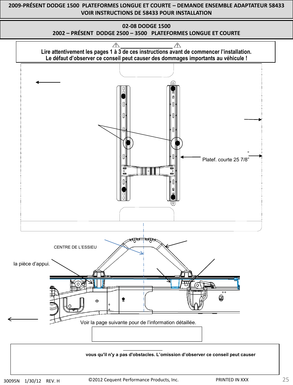 Draw-Tite 30095 FIFTH WHEEL RAILS User Manual | Page 25 / 51