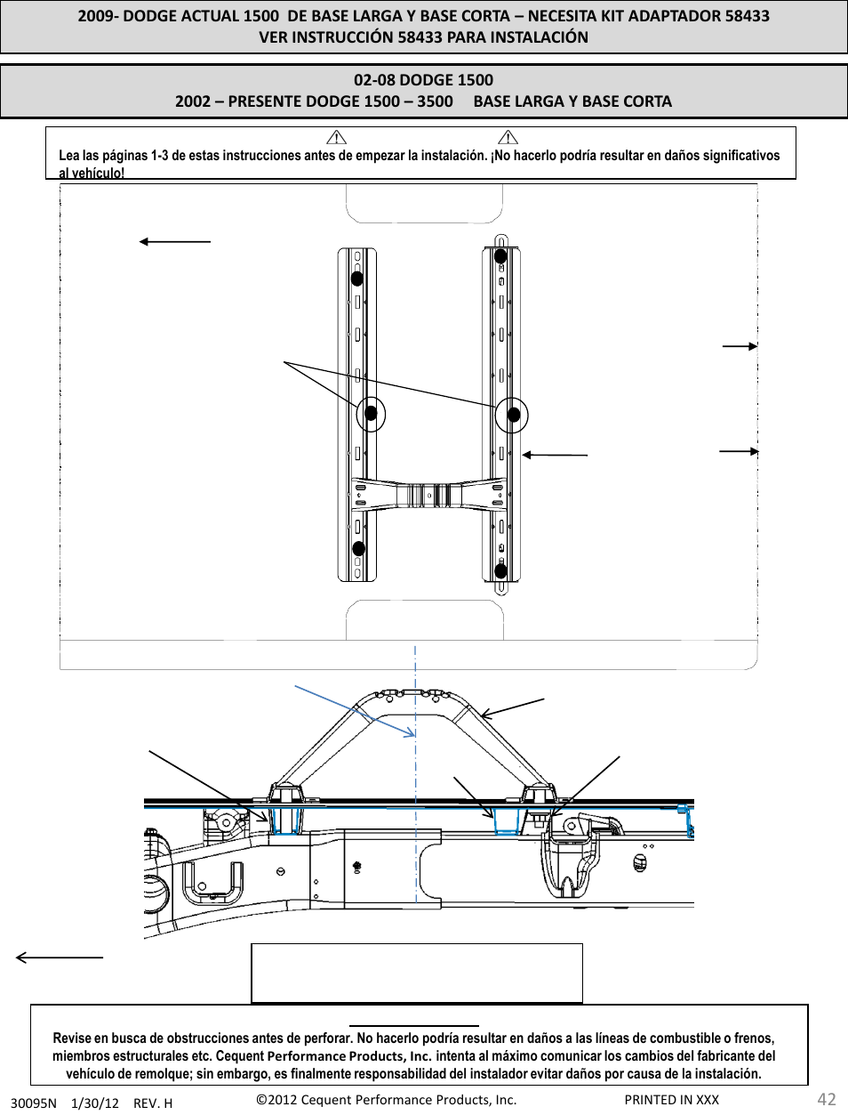 Draw-Tite 30095 FIFTH WHEEL RAILS User Manual | Page 42 / 51