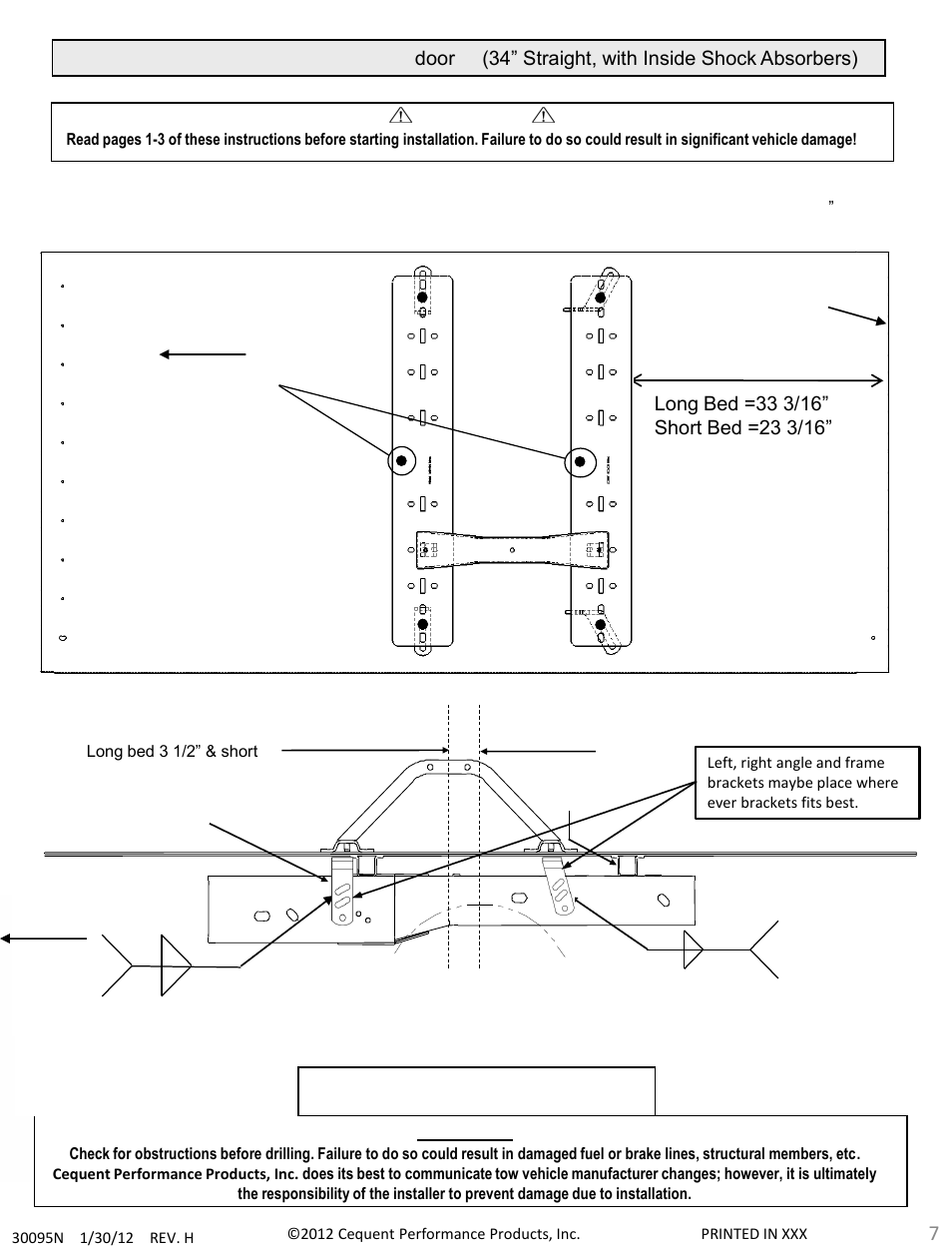 Draw-Tite 30095 FIFTH WHEEL RAILS User Manual | Page 7 / 51