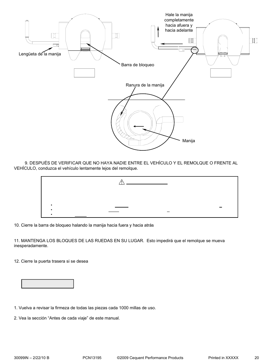 Advertencia | Pro Series 30099 15K FIFTH WHEEL User Manual | Page 20 / 33