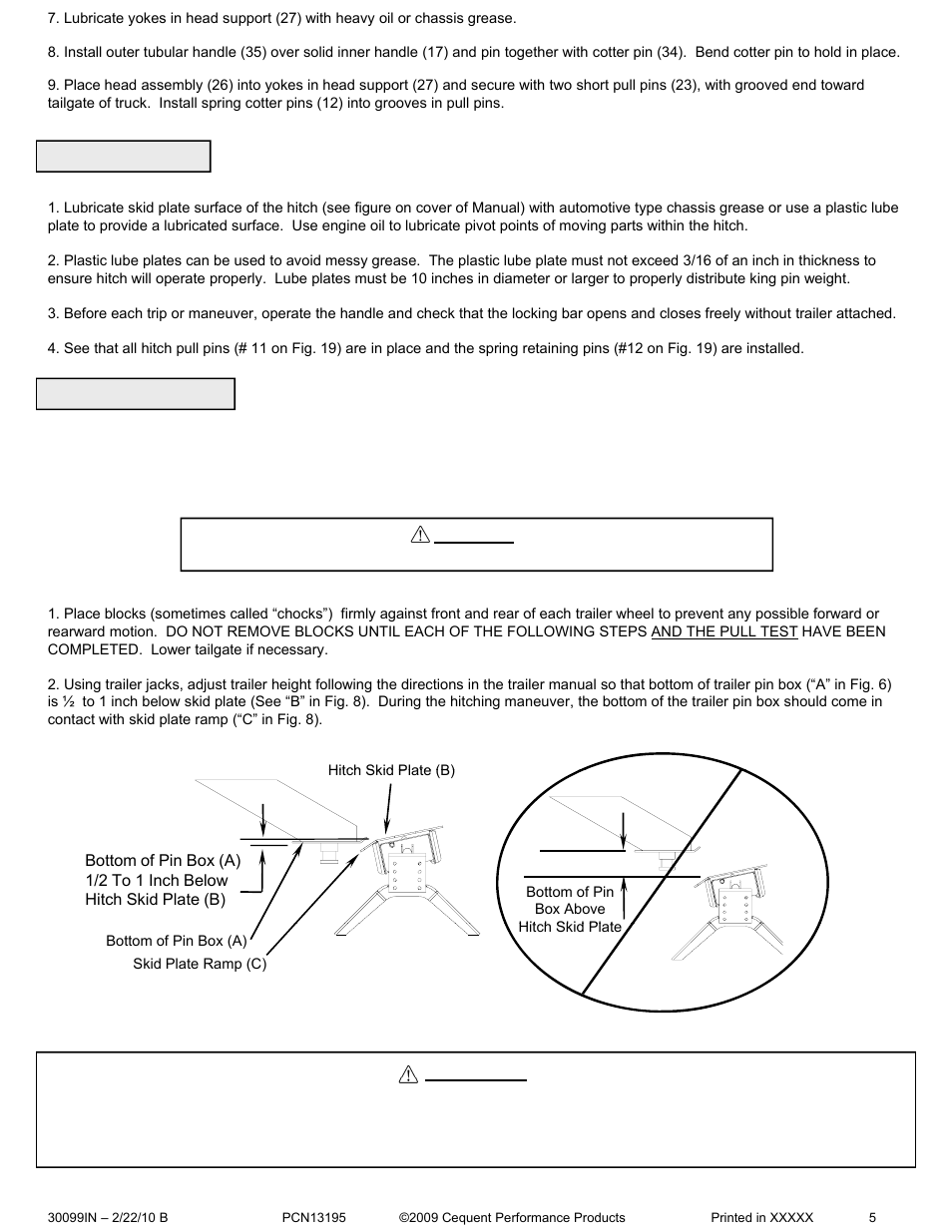 Warning | Pro Series 30099 15K FIFTH WHEEL User Manual | Page 5 / 33