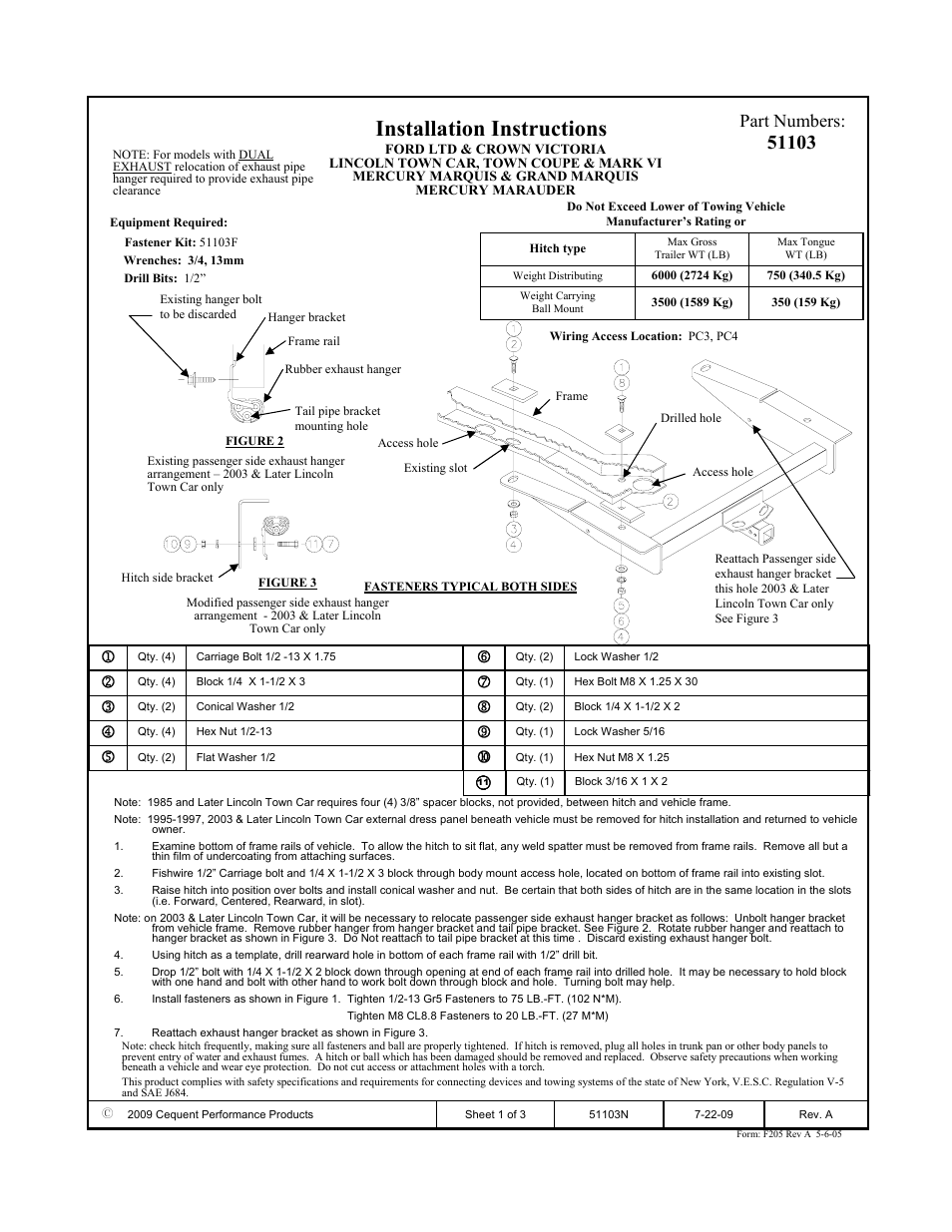 Pro Series 51103 51 Receiver User Manual | 3 pages