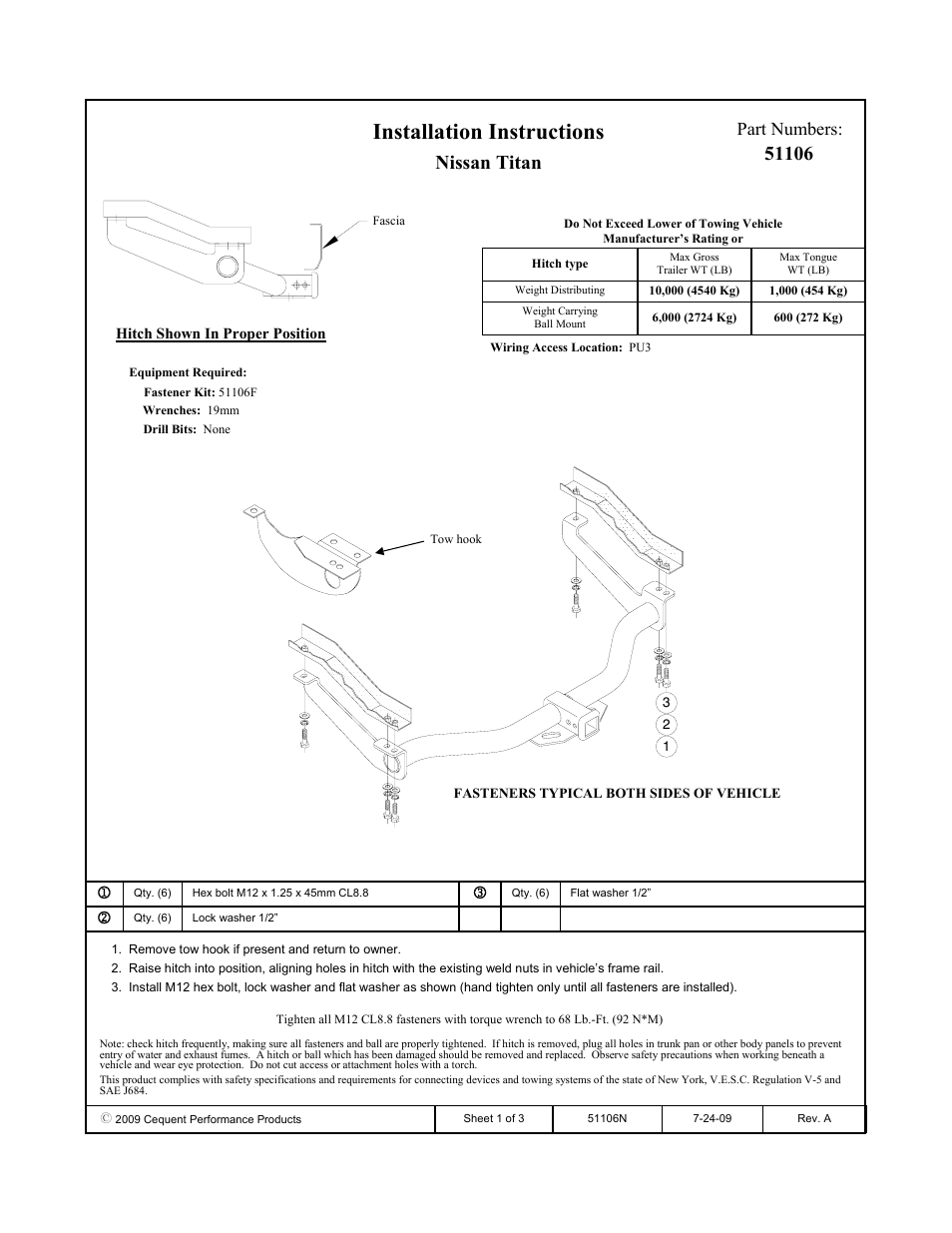 Pro Series 51106 51 Receiver User Manual | 3 pages