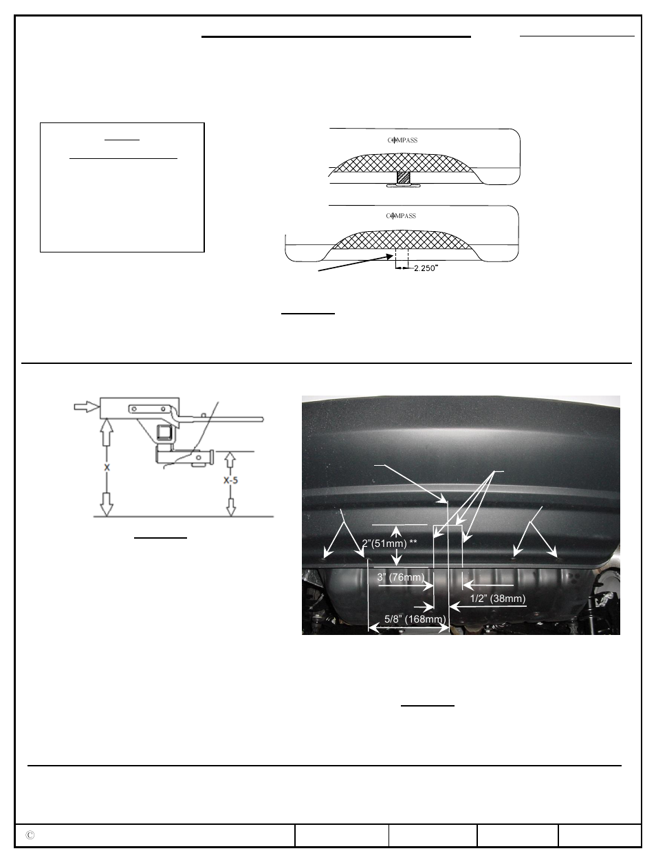 Instrucciones de instalación, Jeep compass, Jeep patriot | Paquete rallye, Gancho de remolque opcional números de partes | Pro Series 97085 51 Receiver User Manual | Page 6 / 6