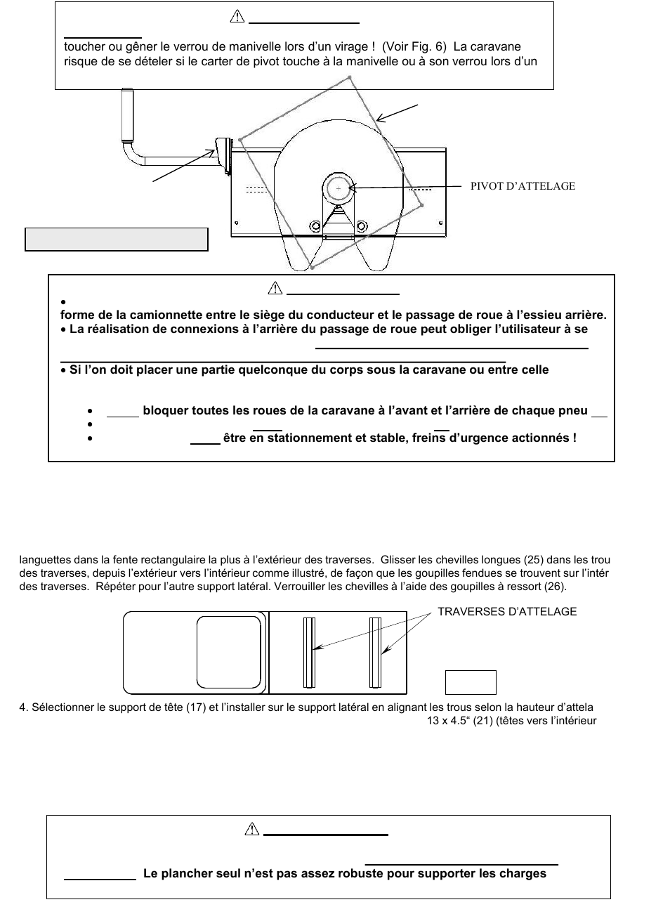 Avertissement, Fig. 6 | Pro Series 30854 16K FIFTH WHEEL User Manual | Page 14 / 30