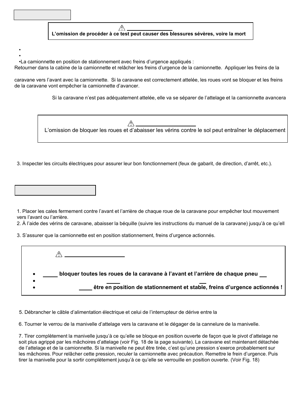 Avertissement | Pro Series 30854 16K FIFTH WHEEL User Manual | Page 18 / 30