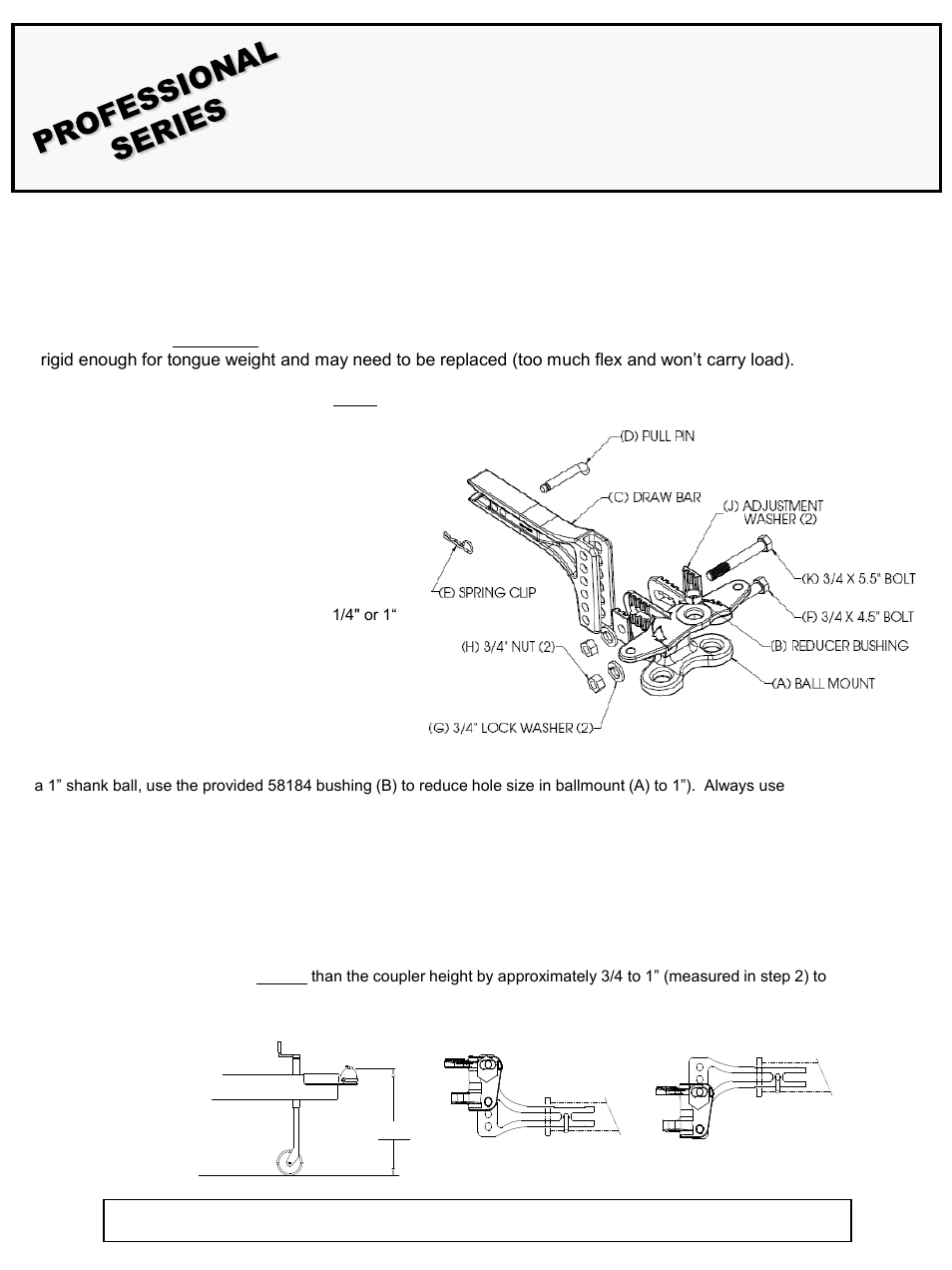 Pro Series 49570 ROUND BAR WD User Manual | 4 pages