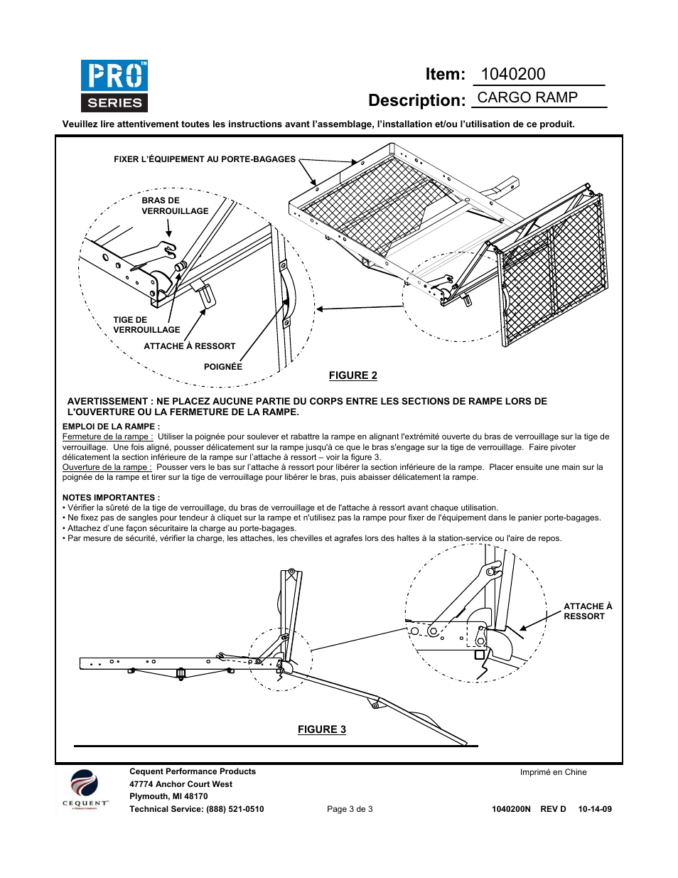 Cargo ramp | Draw-Tite 1040200 CARGO CARRIER W_OPTIONAL RAMP User Manual | Page 6 / 9
