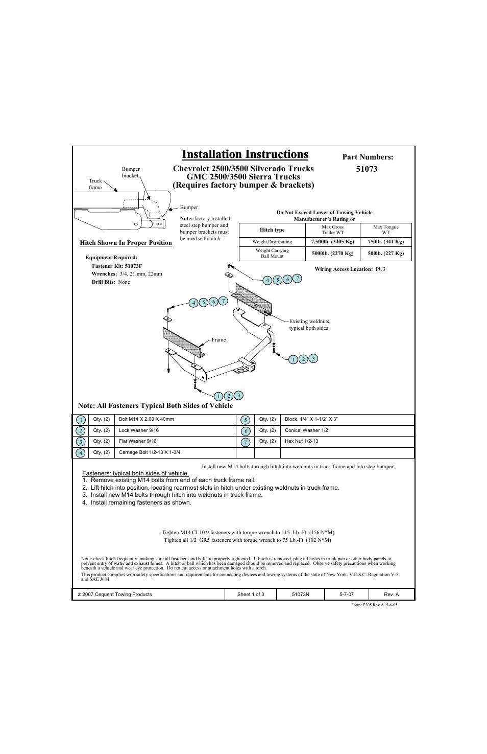 Pro Series 51073 51 Receiver User Manual | 1 page