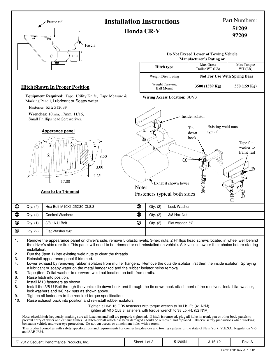 Pro Series 97209 51 Receiver User Manual | 3 pages