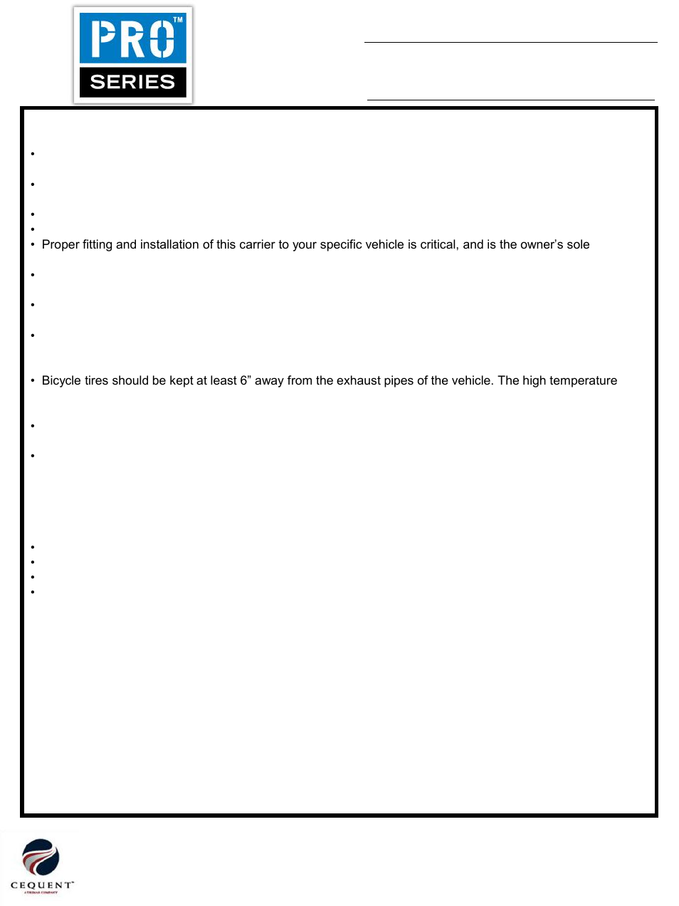 Item description, Trunk mount 3 bike carrier | Pro Series 1370600 BIKE CARRIER AXIS 3 User Manual | Page 4 / 12