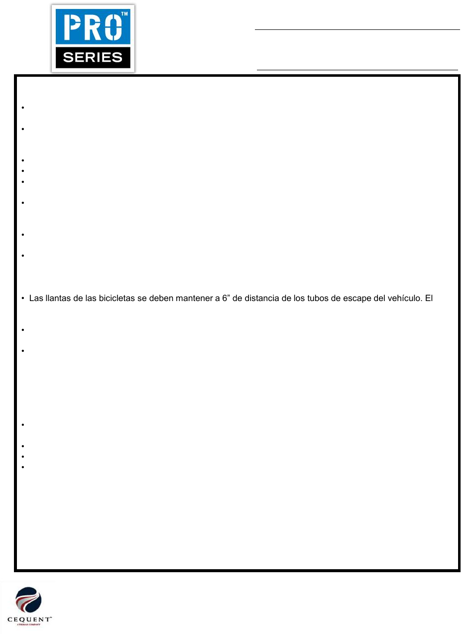 Artículo: descripción, Trunk mount 3 bike carrier | Pro Series 1370600 BIKE CARRIER AXIS 3 User Manual | Page 8 / 12
